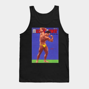 MUSCLE POWER - Vintage Physique Muscle Male Model Magazine Cover Tank Top